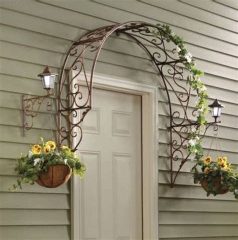 use an over the door metal trellis inside house|metal trellis ideas.